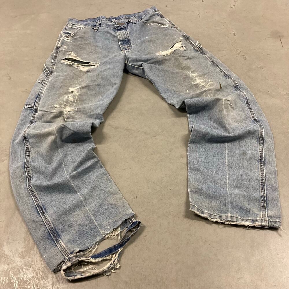 vintage baggy thrashed wrangler carpenter cargo jeans 30x32